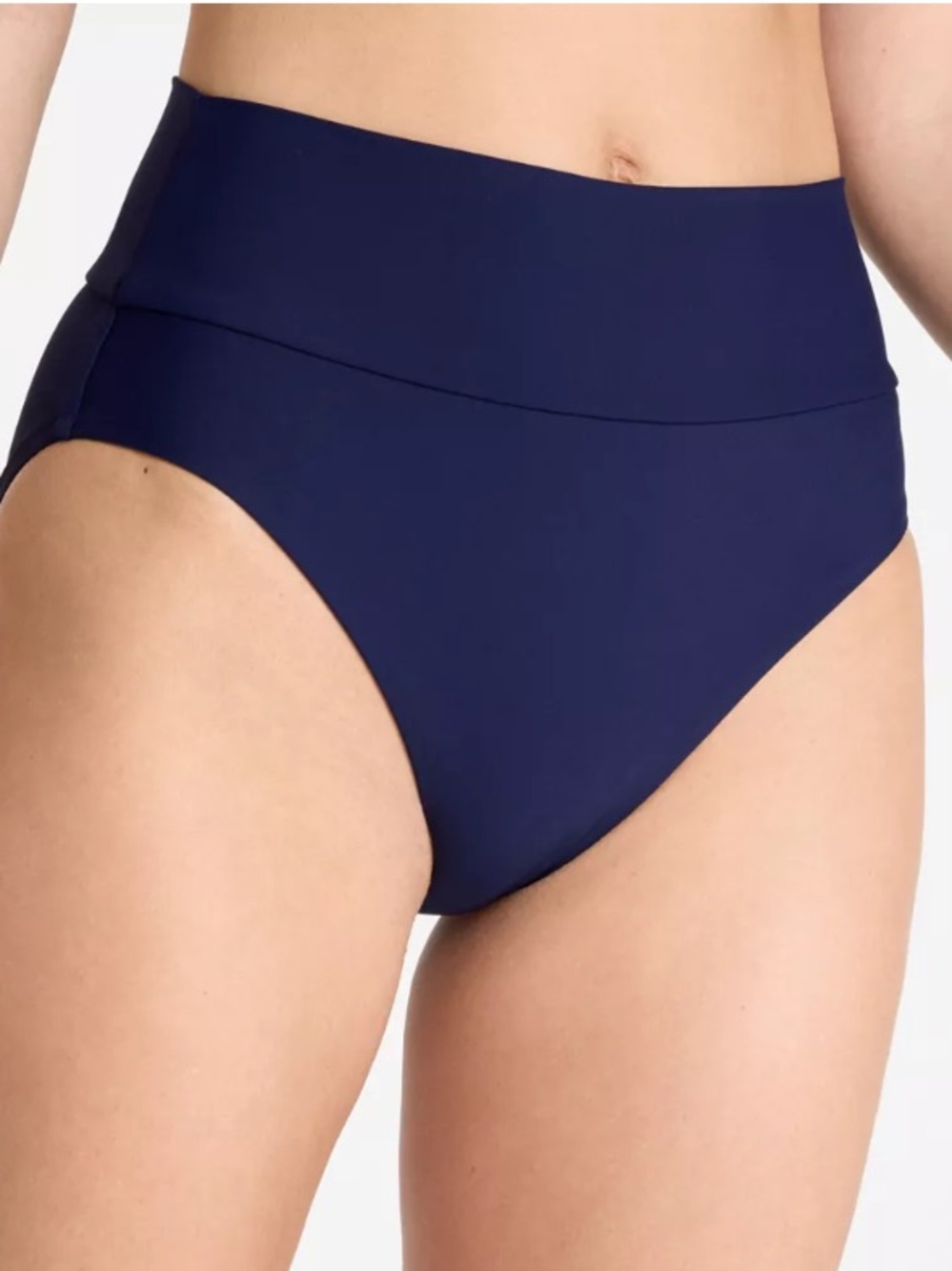 CALIA by Carrie Underwood Opulent Blue navy high-rise wide banded Bikini bottom